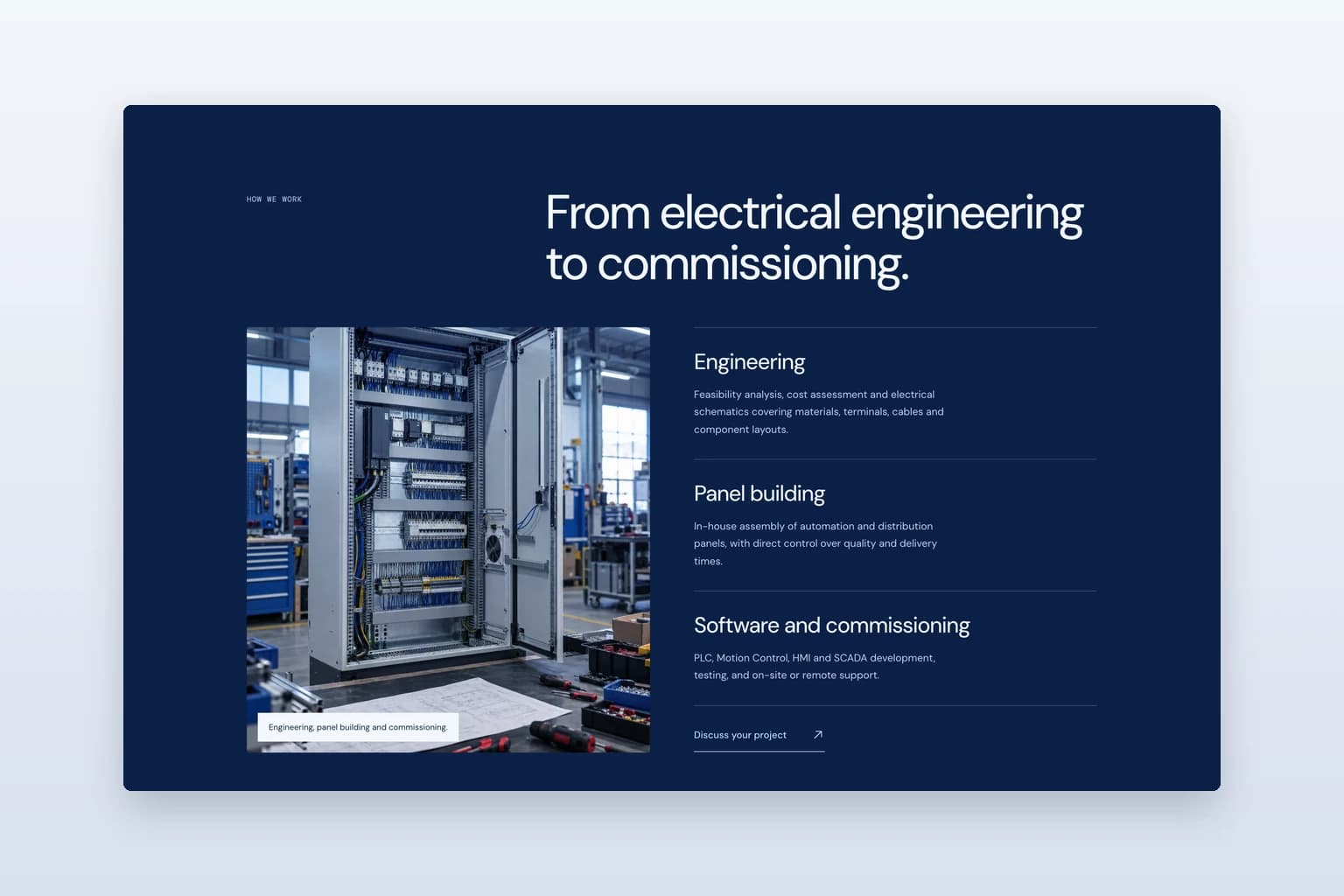 DMZ Technology how-we-work section from engineering to commissioning